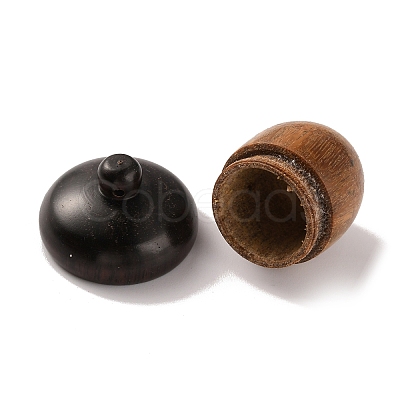 Wooden Acorn Box Jewelry Pendants WOOD-WH0022-06B-1