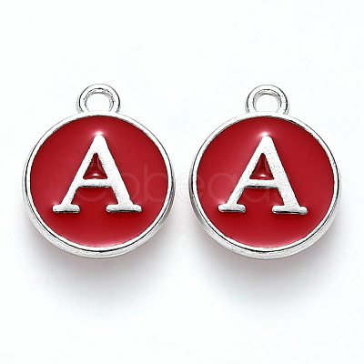 Platinum Plated Alloy Enamel Charms LS-ENAM-S118-03A-P-1