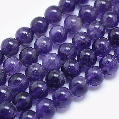 Natural Amethyst Beads Strands X2-G-E481-03-8mm-1