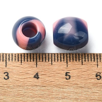 Two Tone Resin European Beads RESI-U008-06C-1