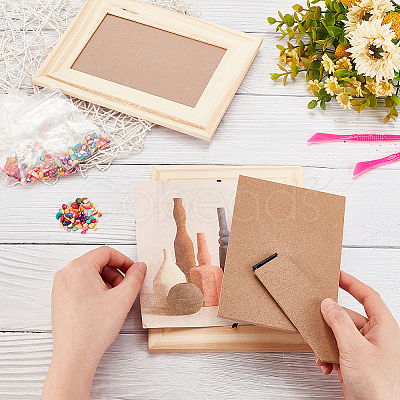 DIY Chips Shell Mosaic Photo Frame Making Kit DIY-OC0004-48-1