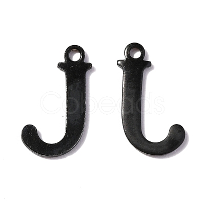 304 Stainless Steel Alphabet Charms STAS-H122-J-EB-1