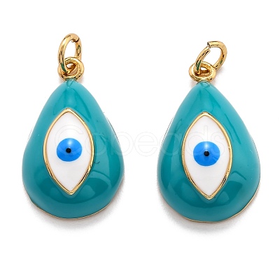 Brass Enamel Pendants KK-O140-01H-G-1
