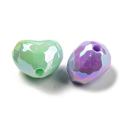 UV Plating Opaque Acrylic Beads OACR-E031-09-1