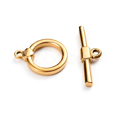 Ion Plating(IP) 304 Stainless Steel Toggle Clasps X-STAS-D142-04A-G-1