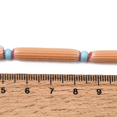 Handmade Lampwork Chevron Beads LAMP-Z019-01-01M-1