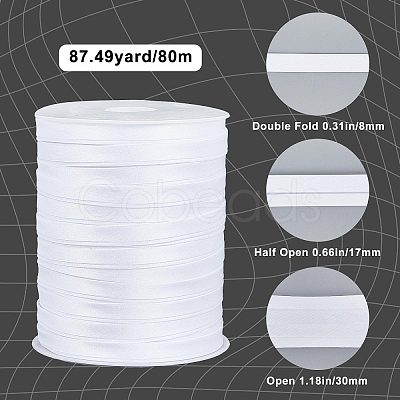 Polyester Satin Ribbon SRIB-WH0007-09A-1