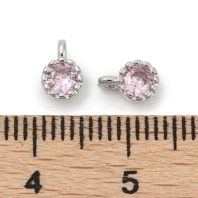 Brass Pave Cubic Zirconia Pendants KK-H204-03P-04-1