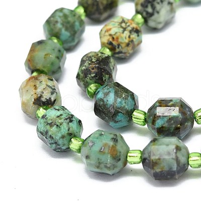 Natural African Turquoise(Jasper) Beads Strands G-O201B-65A-1