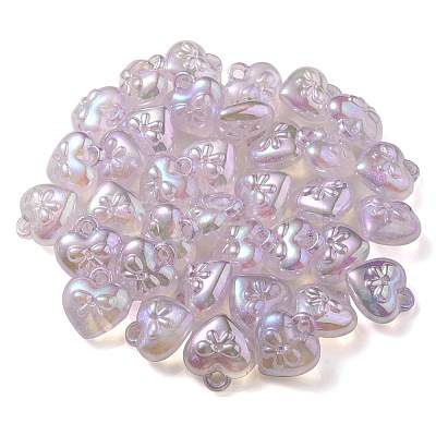Luminous UV Plating Transparent Acrylic Pendants OACR-P010-10D-1
