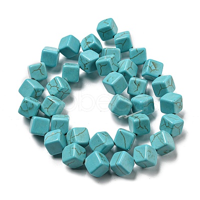 Dyed Synthetic Turquoise Beads Strands G-G075-C02-01-1