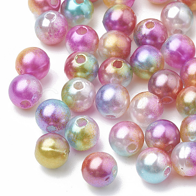 Acrylic Imitation Pearl Beads MACR-Q222-03-6mm-1