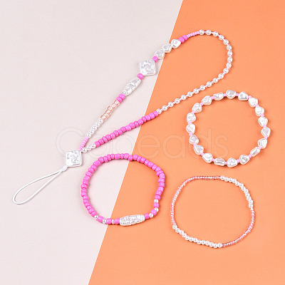 DIY 10 Style ABS & Acrylic Beads Jewelry Making Finding Kit DIY-N0012-05F-1