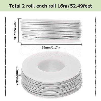 SUNNYCLUE 2 Rolls Matte Aluminum Wire AW-SC0001-01-1