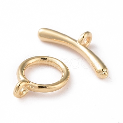 Eco-friendly Brass Toggle Clasps KK-D082-12G-1