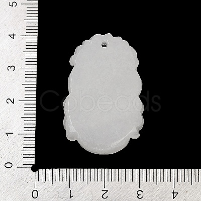 Natural White Jade Carved Pendants G-S384-01C-1