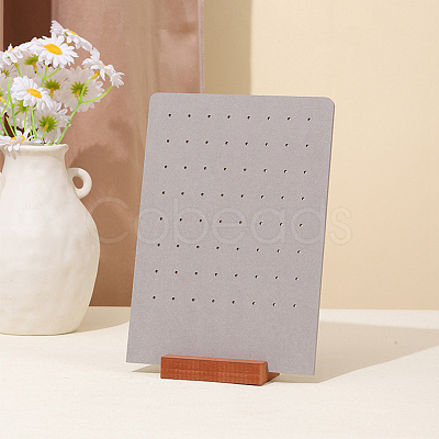 64-Hole Velvet Slant Back Jewelry Earring Storage Display Stands PW-WG4BC61-01-1