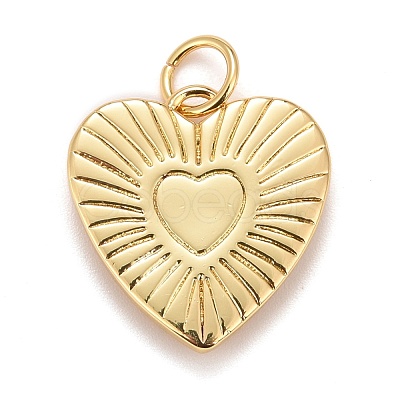 Rack Plating Real 18K Gold Plated Brass Pendants KK-E260-01G-A-1