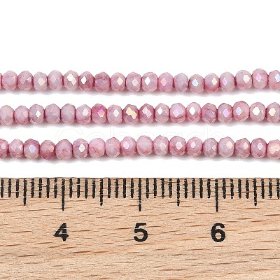 Electroplate Rondelle Glass Beads Strands GL-T021-2x2.5mm-17-24-1