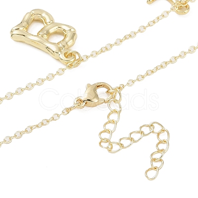 Bohemian Summer Beach Style 18K Gold Plated Shell Shape Initial Pendant Necklaces IL8059-2-1
