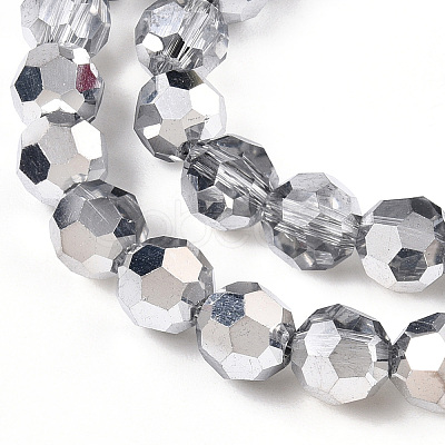 Transparent Electroplate Glass Beads Strands EGLA-A035-T6mm-M01-1
