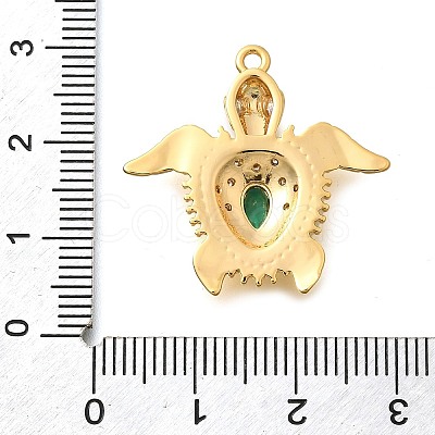 Brass Micro Pave Cubic Zirconia Charms X1-KK-B131-02G-03-1