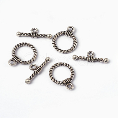 Tibetan Style Alloy Toggle Clasps X-EA9138Y-NF-1