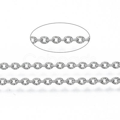 Tarnish Resistant 304 Stainless Steel Chains CHS-S001-12A-P-1