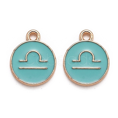 Alloy Enamel Pendants ENAM-S124-01B-13K-1