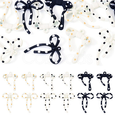 12Pcs 6 Styles Spray Painted Alloy Enamel Pendants ENAM-TA0003-03-1