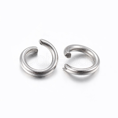 Tarnish Resistant 304 Stainless Steel Open Jump Rings X-STAS-H437-4x0.6mm-1