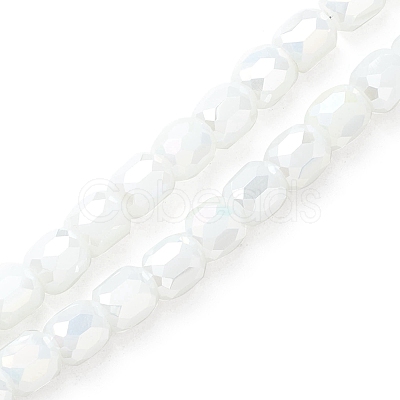 Electroplate Glass Beads Strands EGLA-K015-08I-1