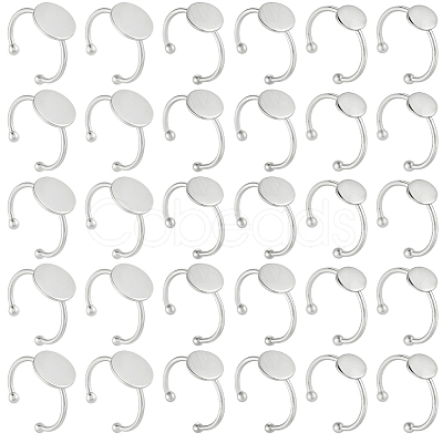 30Pcs 3 Styles Adjustable 304 Stainless Steel Finger Rings Components STAS-BBC0007-95P-1