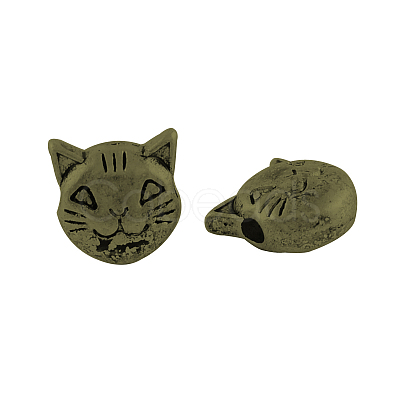Tibetan Style Alloy Kitten Beads TIBEP-GC178-AB-NR-1