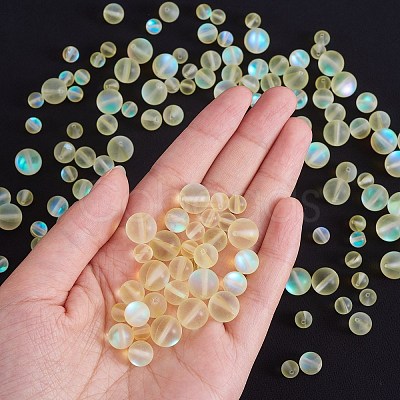 Synthetic Moonstone Beads Strands G-SZ0001-81A-1