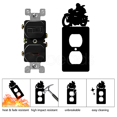 Iron Light Switch Decorations AJEW-WH0238-014-1