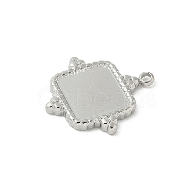 304 Stainless Steel Pendant Cabochon Settings STAS-L293-08P-1