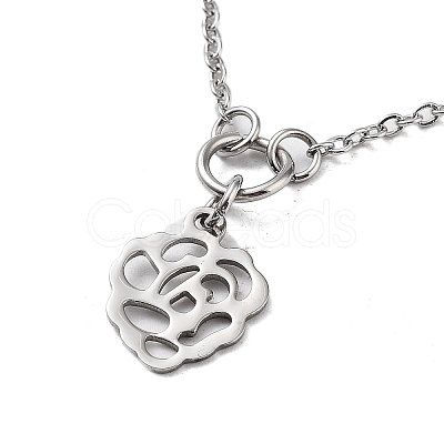 Non-Tarnish Grape Pendant Necklaces NJEW-Q335-03B-P-1