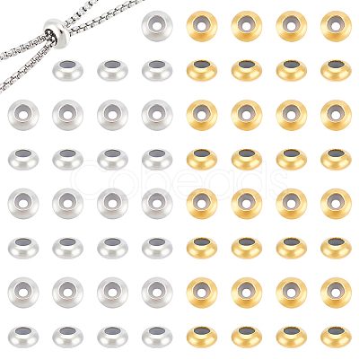 100Pcs 2 Colors Brass Spacer Beads FIND-UN0015-57-1