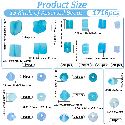 1716Pcs Mixed Styels Glass Beads GLAA-PA0001-31-1