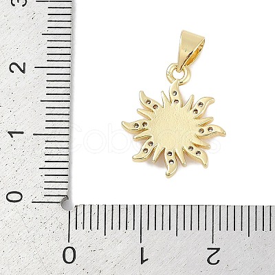 Brass Micro Pave Cubic Zirconia Pendants KK-Q028-29G-03-1