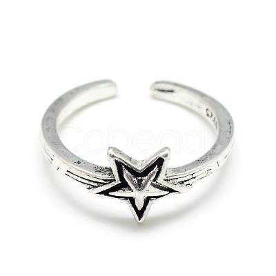 Adjustable Alloy Cuff Finger Rings RJEW-S038-035-1