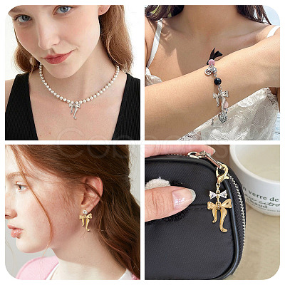 20Pcs 2 Colors Alloy Rhinestone Pendants FIND-TA0007-86-1