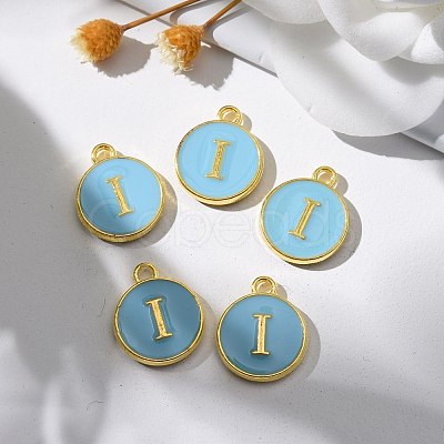 Golden Plated Alloy Enamel Charms X-ENAM-S118-04I-1