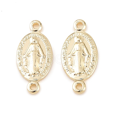 Brass Oval with Virgin Connector Charm KK-Z146-31G-1