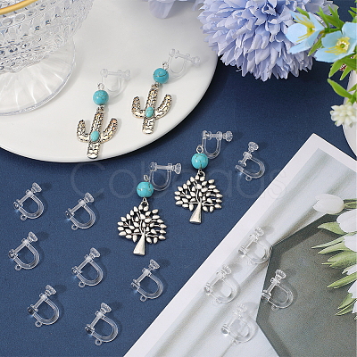 30Pcs Resin Clip-on Earring Findings FIND-SC0008-79-1