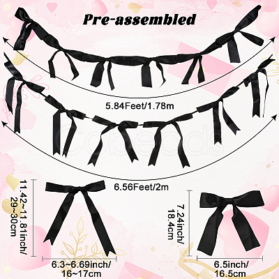 2 Styles Cloth Bowknot Banners AJEW-SP0002-70E-1