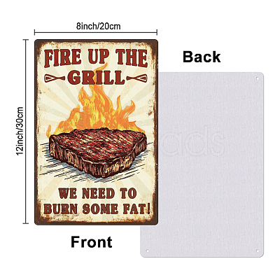 Vintage Metal Tin Sign AJEW-WH0436-172-1