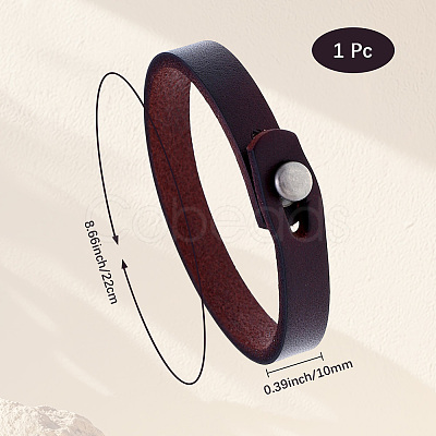 1Pc Punk Retro Ethnic Style Handmade Leather Bracelet Couple Literary Hand Strap Men BJEW-CL0001-02A-1