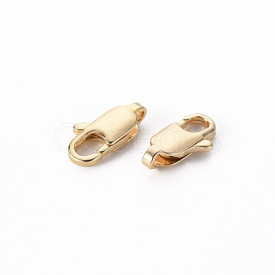 Brass Lobster Claw Clasps X-KK-Q765-004-NF-1